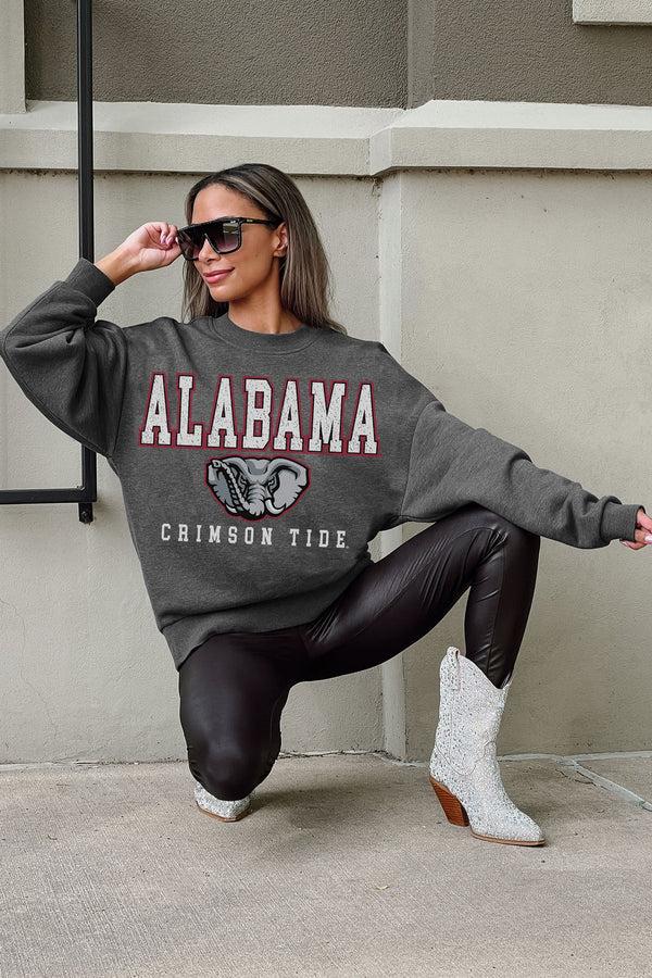 Gameday Couture ALABAMA CRIMSON TIDE EASY STREET PREMIUM FLEECE DROP SHOULDER CREWNECK PULLOVER