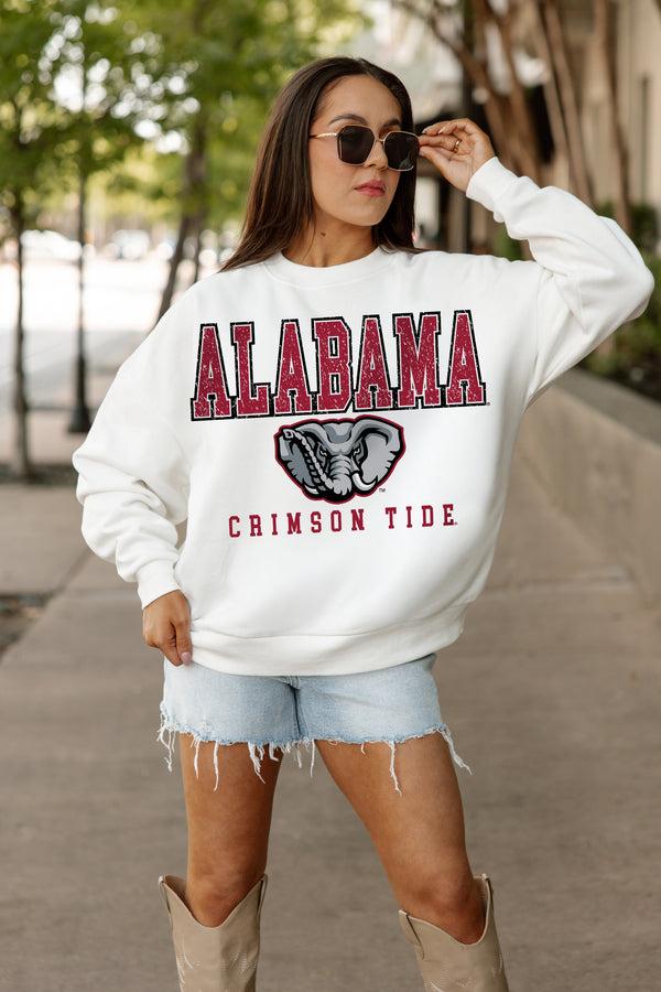 Gameday Couture ALABAMA CRIMSON TIDE FREESTYLE PREMIUM FLEECE DROP SHOULDER CREWNECK PULLOVER