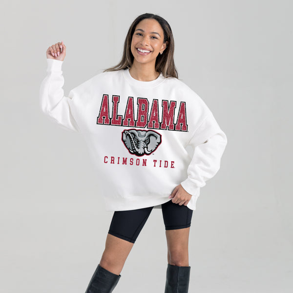 Gameday Couture ALABAMA CRIMSON TIDE FREESTYLE PREMIUM FLEECE DROP SHOULDER CREWNECK PULLOVER