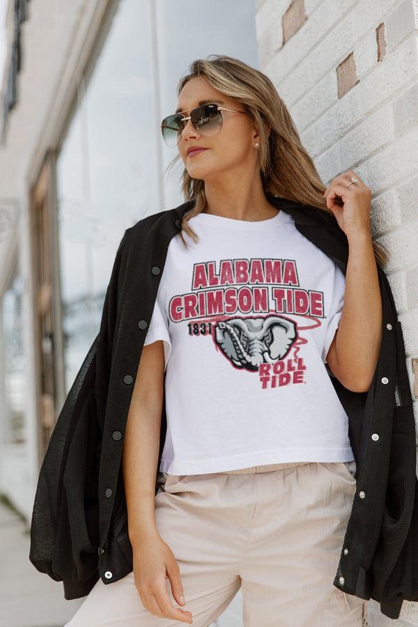 Gameday Couture ALABAMA CRIMSON TIDE GAMEDAY GOALS BOXY FIT WOMEN'S CROP TEE
