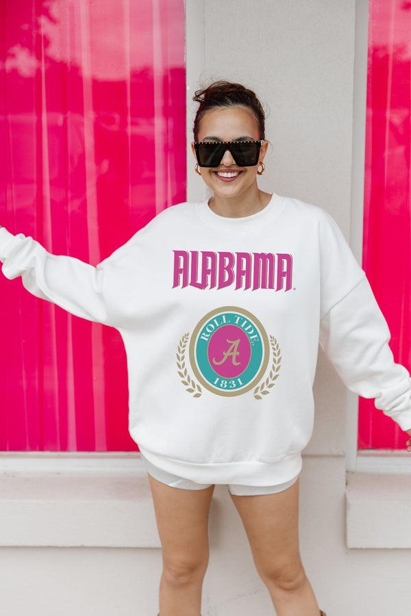 Gameday Couture ALABAMA CRIMSON TIDE GOAL GETTER PREMIUM FLEECE DROP SHOULDER CREWNECK PULLOVER