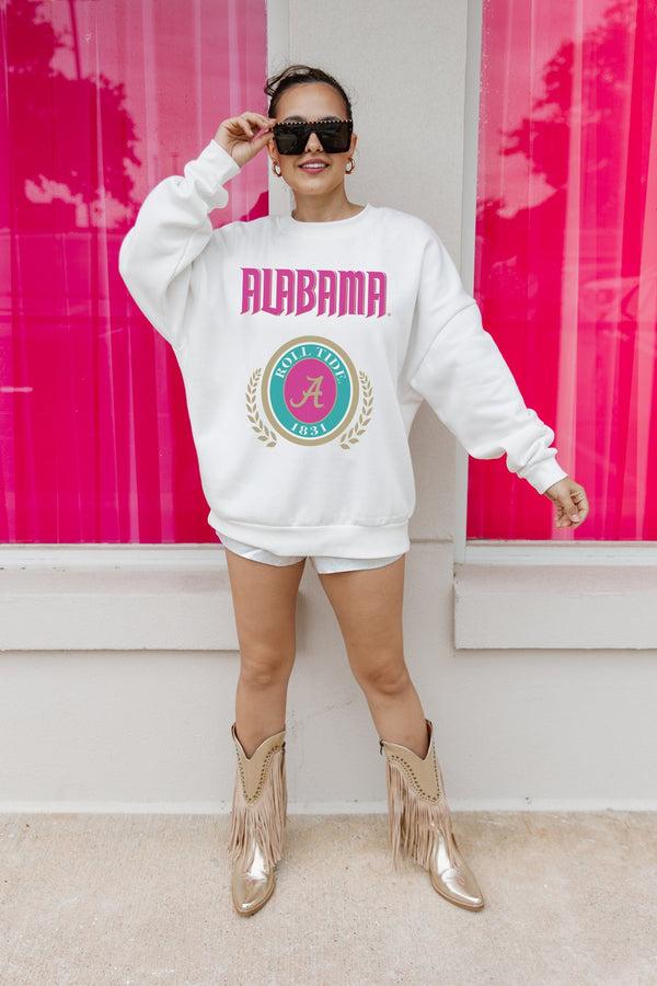 Gameday Couture ALABAMA CRIMSON TIDE GOAL GETTER PREMIUM FLEECE DROP SHOULDER CREWNECK PULLOVER