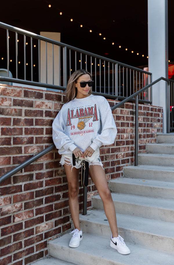 Gameday Couture ALABAMA CRIMSON TIDE HAVE A BALL PREMIUM FLEECE DROP SHOULDER CREWNECK PULLOVER