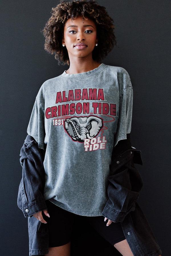 Gameday Couture ALABAMA CRIMSON TIDE KEEP THE LEAD OVERSIZED CREWNECK TEE