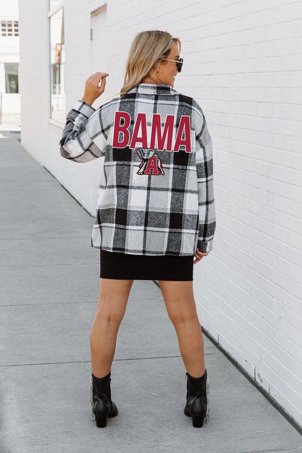 gameday couture ALABAMA CRIMSON TIDE MAD FOR PLAID JENKINS PLAID OVERSHIRT