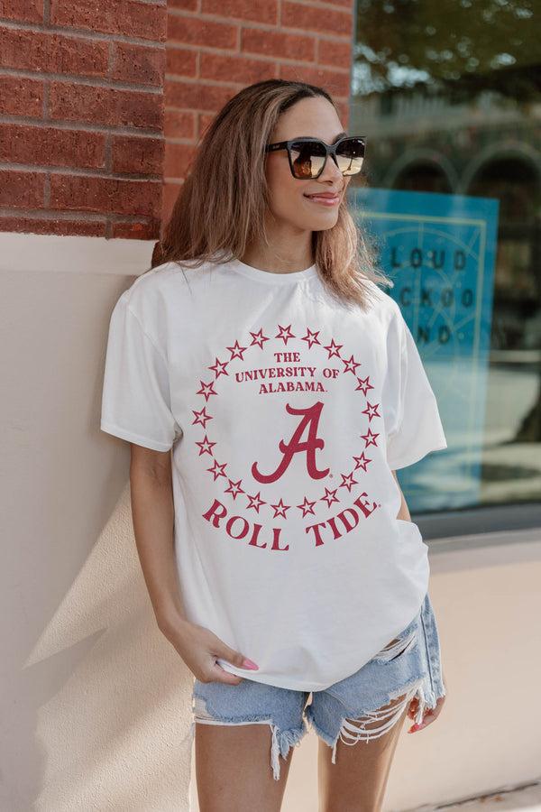 Gameday Couture ALABAMA CRIMSON TIDE ON POINT OVERSIZED CREWNECK TEE