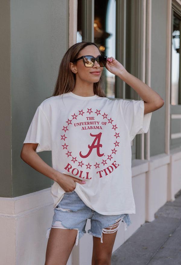 Gameday Couture ALABAMA CRIMSON TIDE ON POINT OVERSIZED CREWNECK TEE