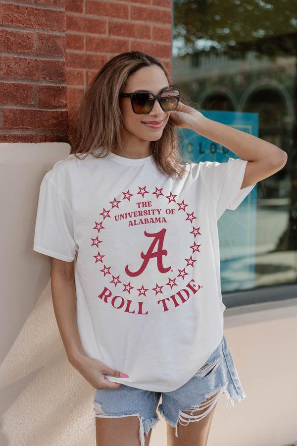 gameday couture ALABAMA CRIMSON TIDE ON POINT OVERSIZED CREWNECK TEE