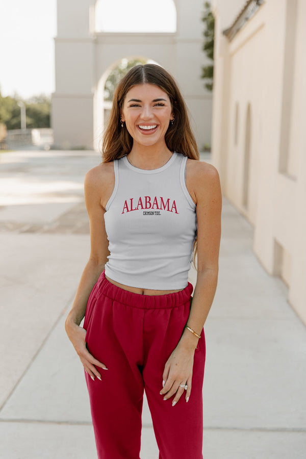 Gameday Couture ALABAMA CRIMSON TIDE Play The Field Ribbed Crop Tank By Madi Prewett Troutt