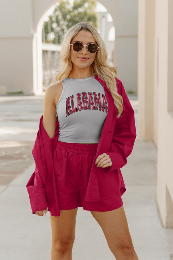 Gameday Couture ALABAMA CRIMSON TIDE Well Played Ribbed Crop Tank By Madi Prewett Troutt