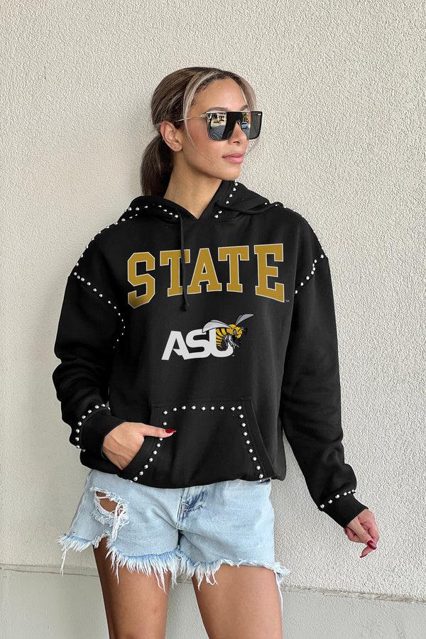 Gameday Couture ALABAMA STATE HORNETS BELLE OF THE BALL STUDDED DETAIL FLEECE FRONT POCKET HOODIE
