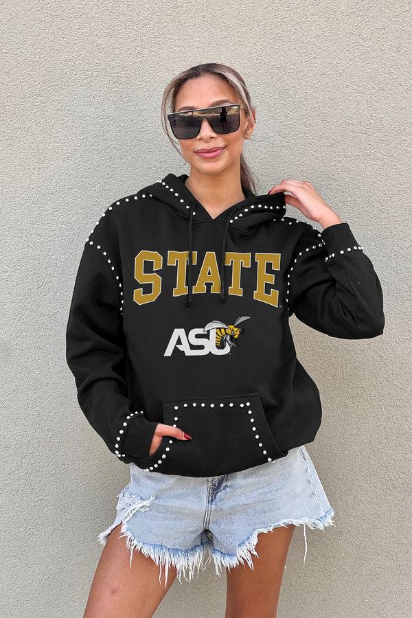 Gameday Couture ALABAMA STATE HORNETS BELLE OF THE BALL STUDDED DETAIL FLEECE FRONT POCKET HOODIE