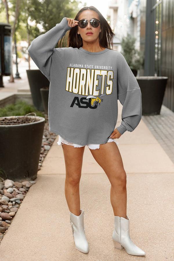 Gameday Couture ALABAMA STATE HORNETS PURE MOTION VINTAGE WASH CORDED PULLOVER