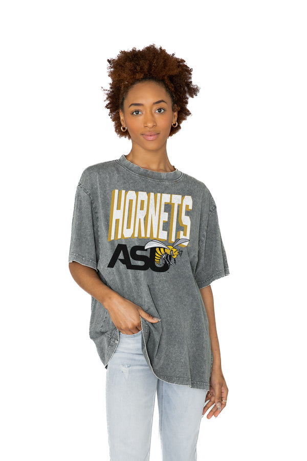 gameday couture ALABAMA STATE HORNETS SOLID DEFENSE OVERSIZED CREWNECK TEE