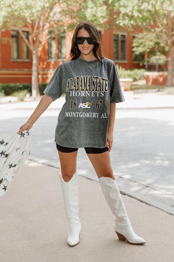 Gameday Couture ALABAMA STATE HORNETS THROWBACK OVERSIZED CREWNECK TEE