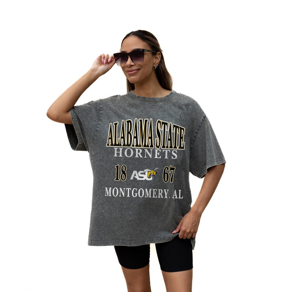 gameday couture ALABAMA STATE HORNETS THROWBACK OVERSIZED CREWNECK TEE