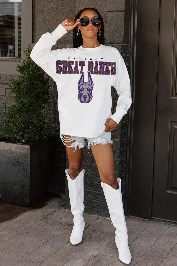 gameday couture ALBANY GREAT DANES BIG GOALS OVERSIZED LONG SLEEVE PULLOVER