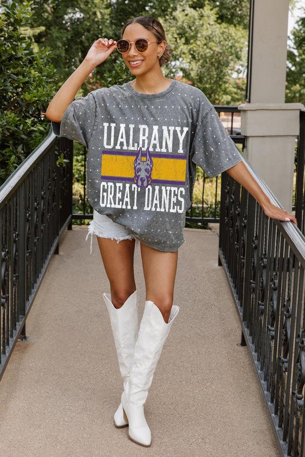 Gameday Couture ALBANY GREAT DANES ON THE BALL MINI RHINESTONE SHORT SLEEVE CLASSIC TEE