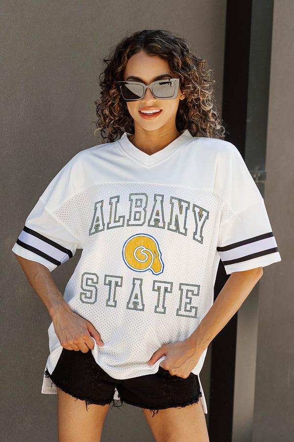 Gameday Couture ALBANY STATE GOLDEN RAMS A STEP AHEAD ICONIC OVERSIZED FASHION JERSEY