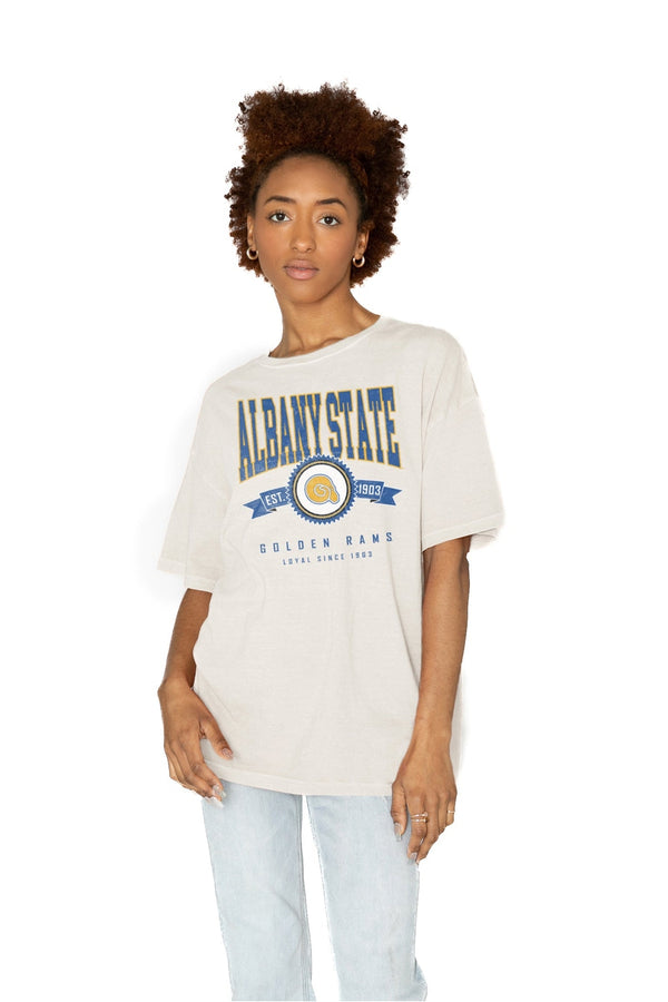 gameday couture ALBANY STATE GOLDEN RAMS GET GOIN' OVERSIZED CREW NECK TEE