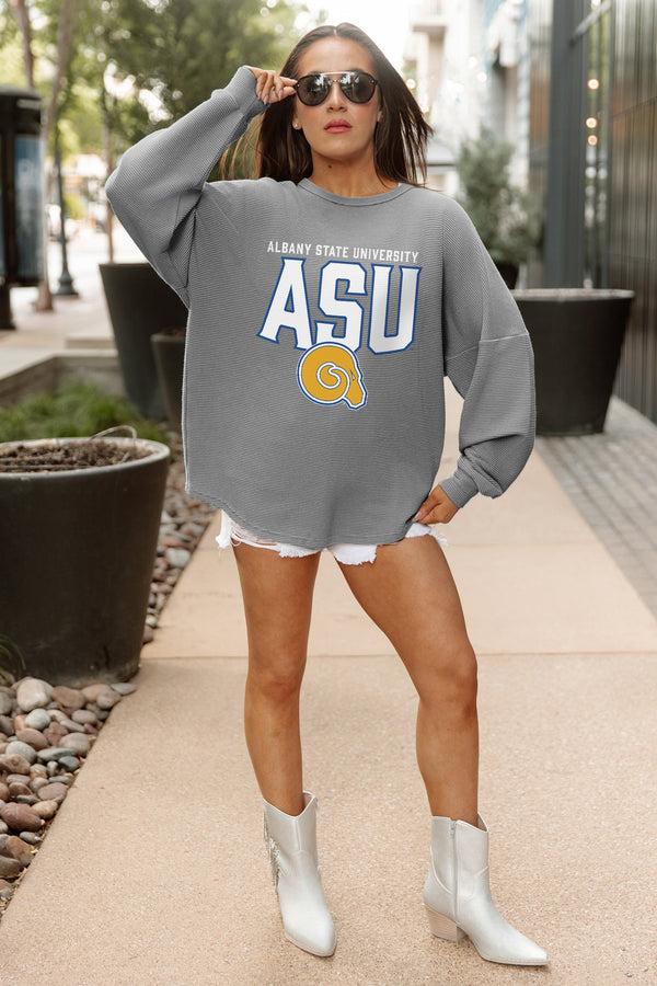 Gameday Couture ALBANY STATE GOLDEN RAMS PURE MOTION VINTAGE WASH CORDED PULLOVER