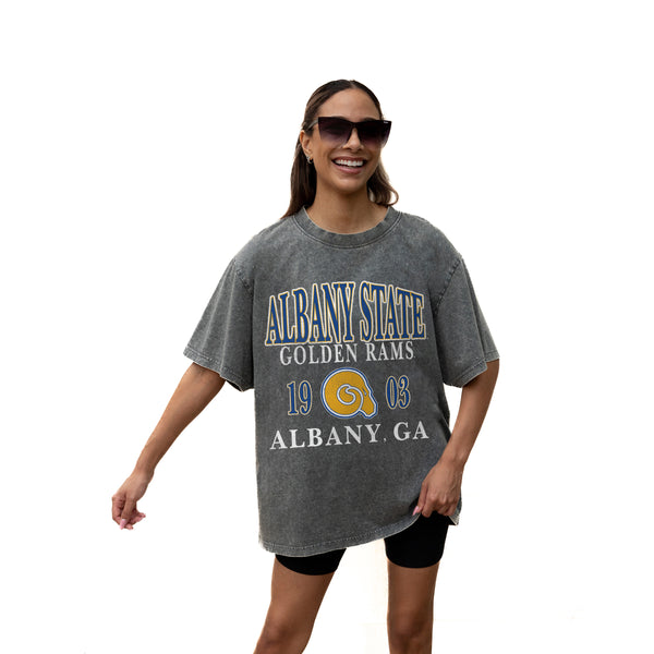 Gameday Couture ALBANY STATE GOLDEN RAMS THROWBACK OVERSIZED CREWNECK TEE