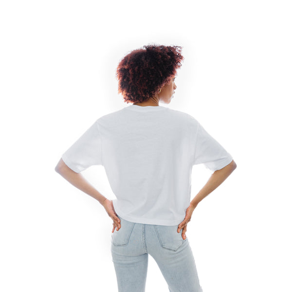 Gameday Couture AMERICAN UNIVERSITY EAGLES KEEP PLAYING BOXY FIT WOMEN'S CROP TEE