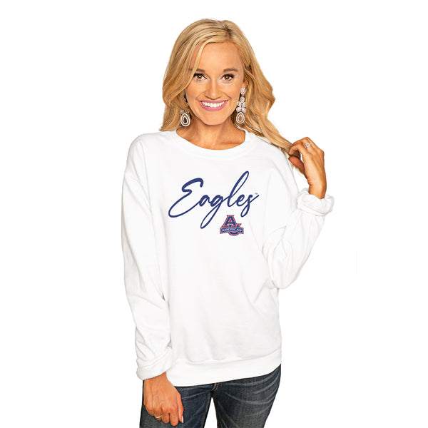 gameday couture AMERICAN UNIVERSITY EAGLES "WIN THE DAY" PERFECT COZY CREW SWEATSHIRT