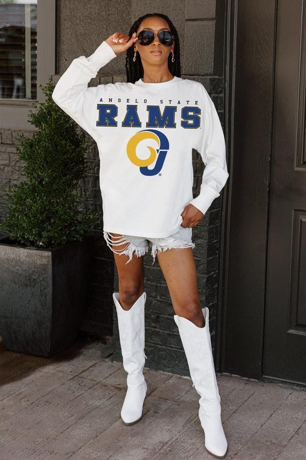 gameday couture ANGELO STATE RAMS BIG GOALS OVERSIZED LONG SLEEVE PULLOVER
