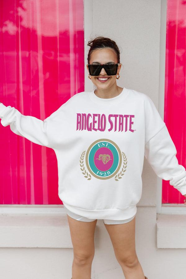 Gameday Couture ANGELO STATE RAMS GOAL GETTER PREMIUM FLEECE DROP SHOULDER CREWNECK PULLOVER