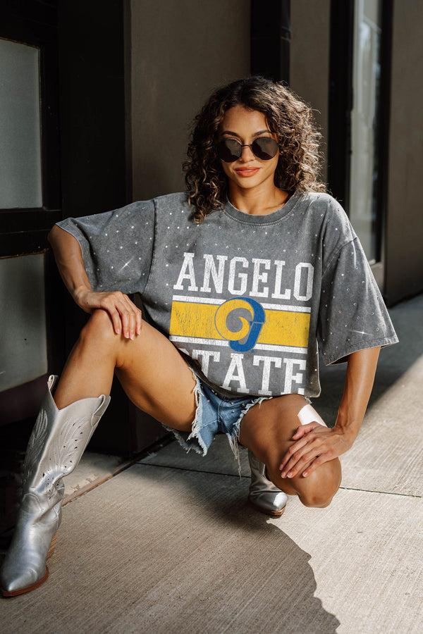 Gameday Couture ANGELO STATE RAMS ON THE BALL MINI RHINESTONE SHORT SLEEVE CLASSIC TEE