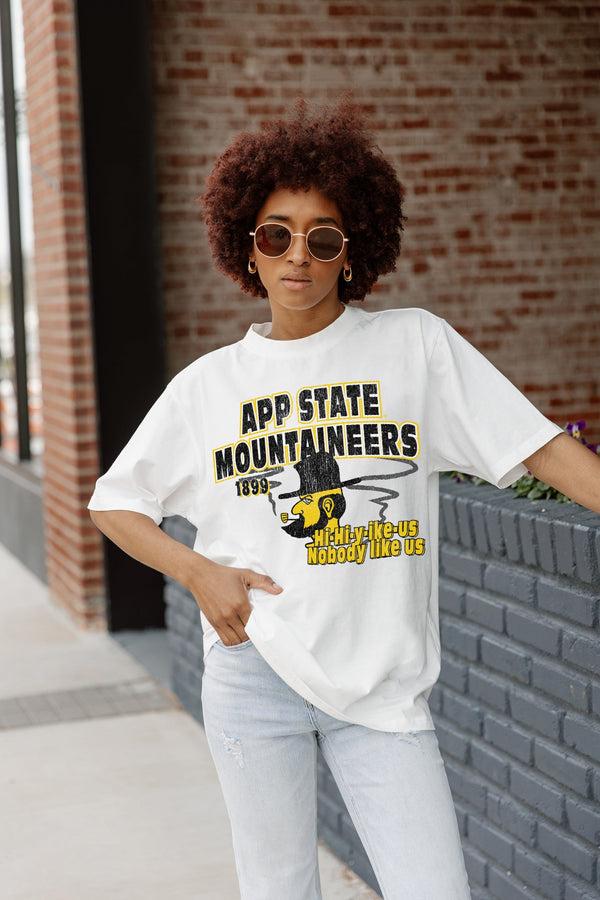 Gameday Couture APPALACHIAN STATE MOUNTAINEERS IN THE LEAD OVERSIZED CREWNECK TEE