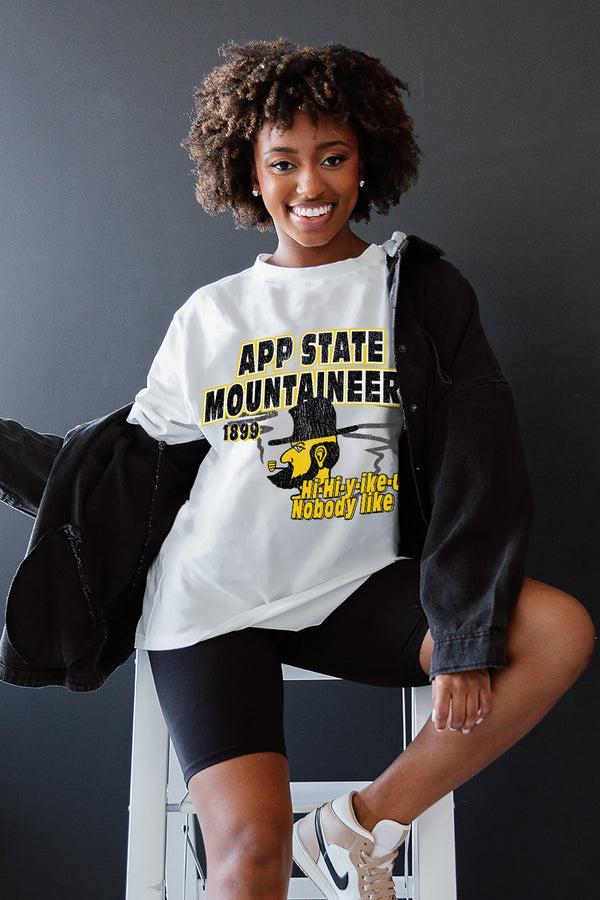 gameday couture APPALACHIAN STATE MOUNTAINEERS IN THE LEAD OVERSIZED CREWNECK TEE