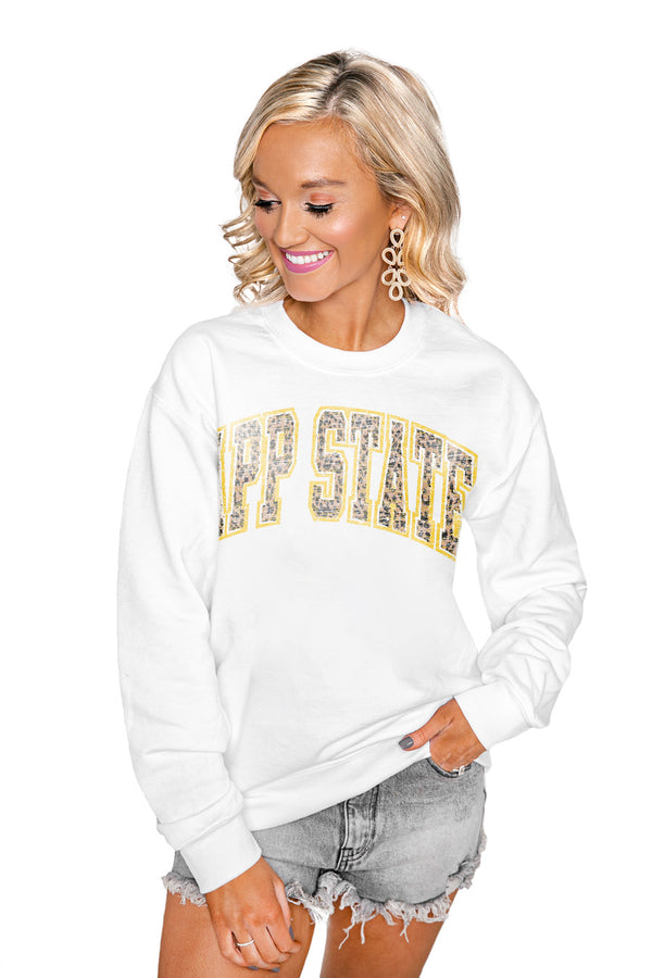 gameday couture APPALACHIAN STATE MOUNTAINEERS "SNAP" PERFECT CREW SWEATSHIRT