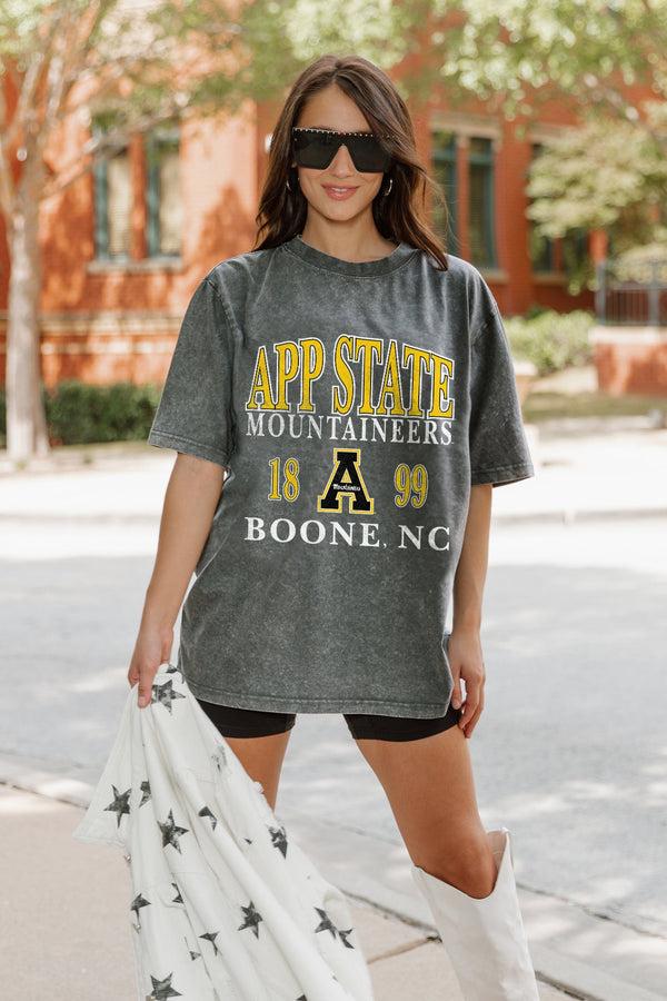 Gameday Couture APPALACHIAN STATE MOUNTAINEERS THROWBACK OVERSIZED CREWNECK TEE