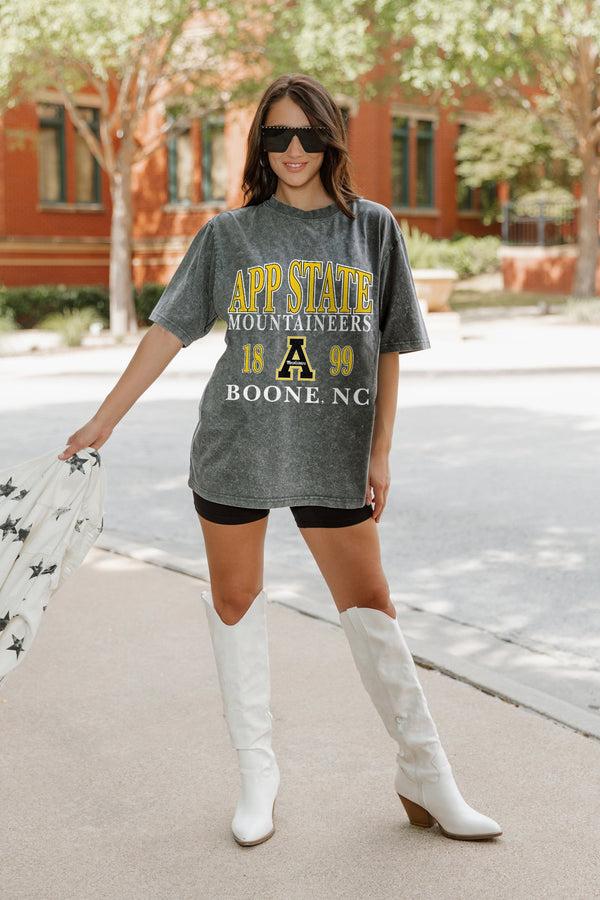 Gameday Couture APPALACHIAN STATE MOUNTAINEERS THROWBACK OVERSIZED CREWNECK TEE