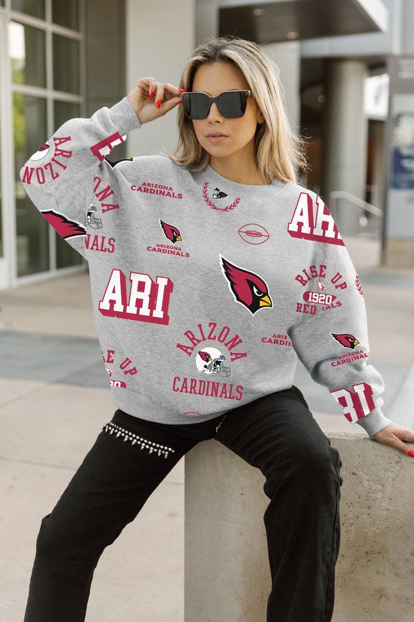 Gameday Couture ARIZONA CARDINALS ALWAYS ON REPEAT PREMIUM FLEECE CREW SWEATSHIRT