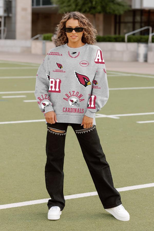 Gameday Couture ARIZONA CARDINALS ALWAYS ON REPEAT PREMIUM FLEECE CREW SWEATSHIRT