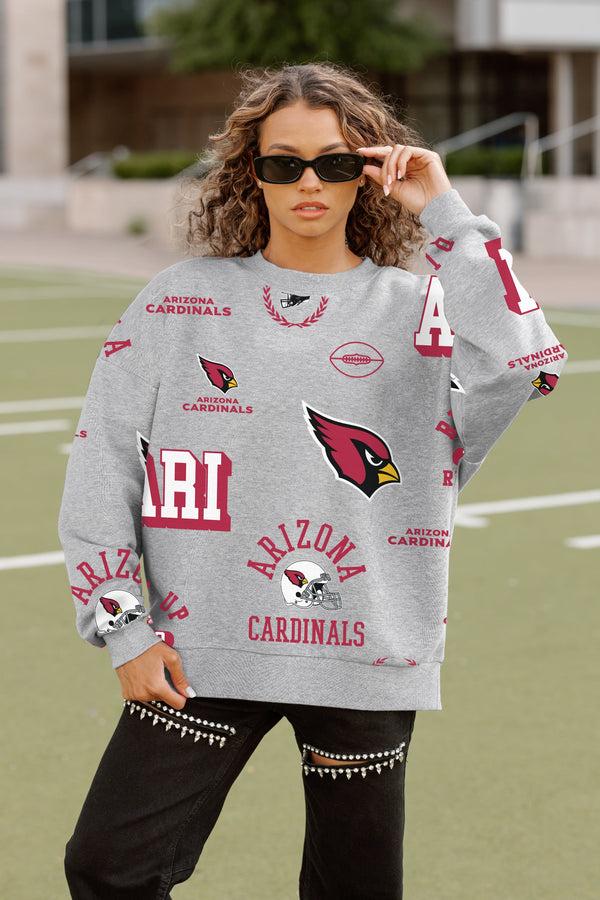 Gameday Couture ARIZONA CARDINALS ALWAYS ON REPEAT PREMIUM FLEECE CREW SWEATSHIRT