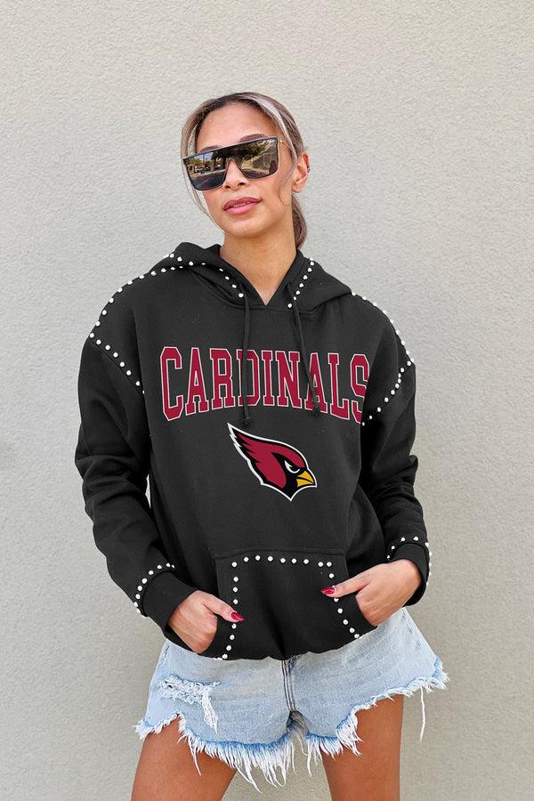 gameday couture ARIZONA CARDINALS Catch The Vibe Studded-Detail Hoodie gameday couture ARIZONA CARDINALS Catch The Vibe Studded-Detail Hoodie
