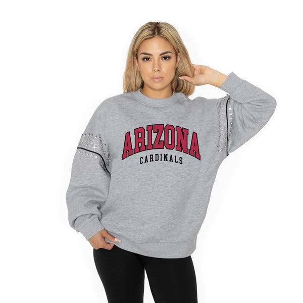 gameday couture ARIZONA CARDINALS Competitive Edge Jewel-Trim Pullover