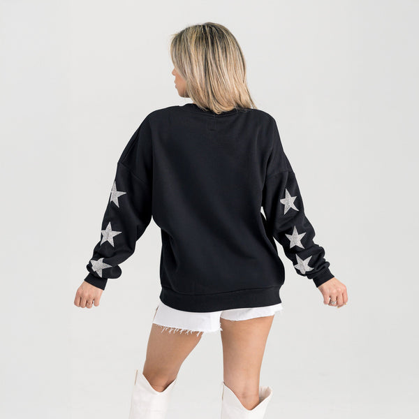 Gameday Couture ARIZONA CARDINALS PURE VICTORY STAR EMBELLISHED CREW SWEATSHIRT