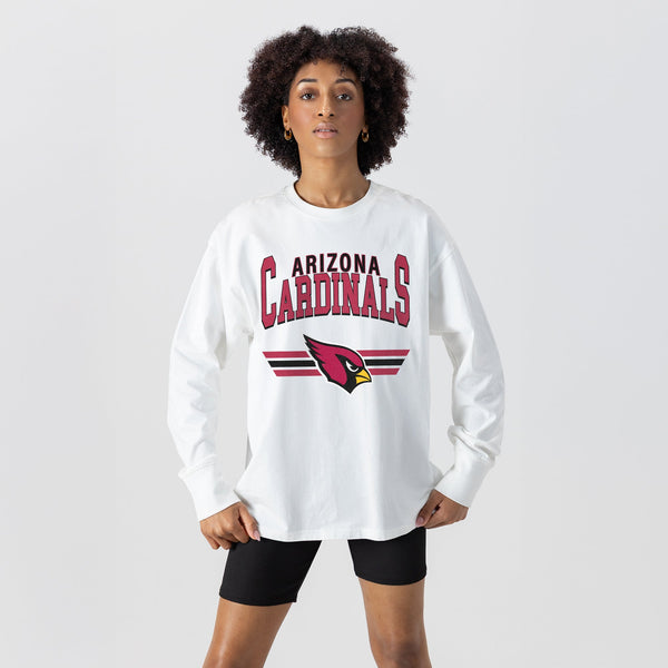 Gameday Couture ARIZONA CARDINALS SWIFT STRIKE ESSENTIAL RELAXED FIT LONG SLEEVE TEE