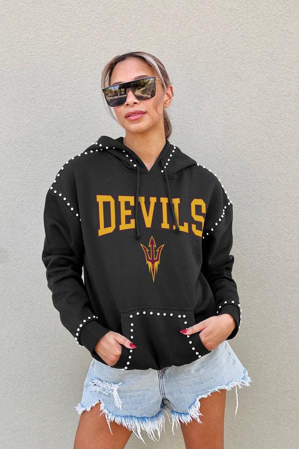 Gameday Couture ARIZONA STATE SUN DEVILS BELLE OF THE BALL STUDDED DETAIL FLEECE FRONT POCKET HOODIE