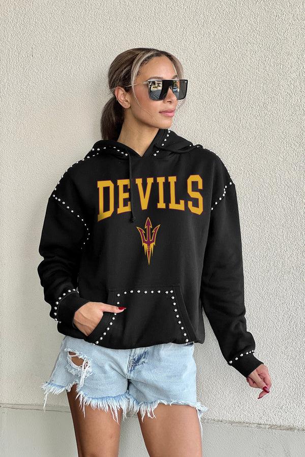 Gameday Couture ARIZONA STATE SUN DEVILS BELLE OF THE BALL STUDDED DETAIL FLEECE FRONT POCKET HOODIE
