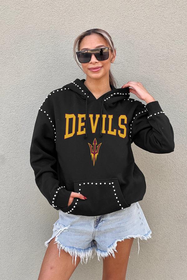 Gameday Couture ARIZONA STATE SUN DEVILS BELLE OF THE BALL STUDDED DETAIL FLEECE FRONT POCKET HOODIE