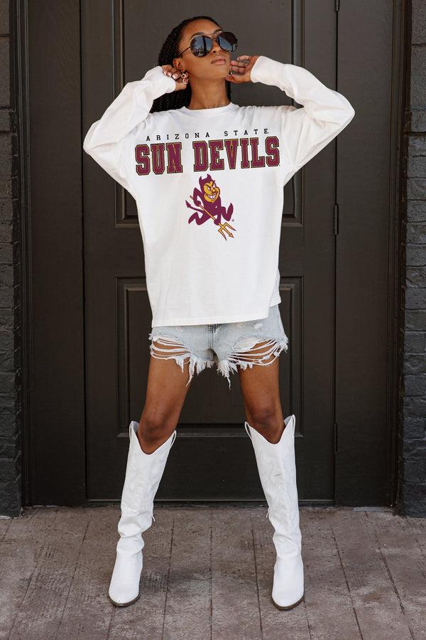 Gameday Couture ARIZONA STATE SUN DEVILS BIG GOALS OVERSIZED LONG SLEEVE PULLOVER