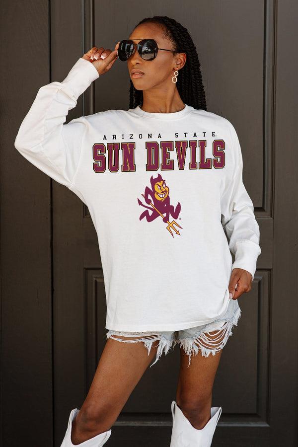 Gameday Couture ARIZONA STATE SUN DEVILS BIG GOALS OVERSIZED LONG SLEEVE PULLOVER