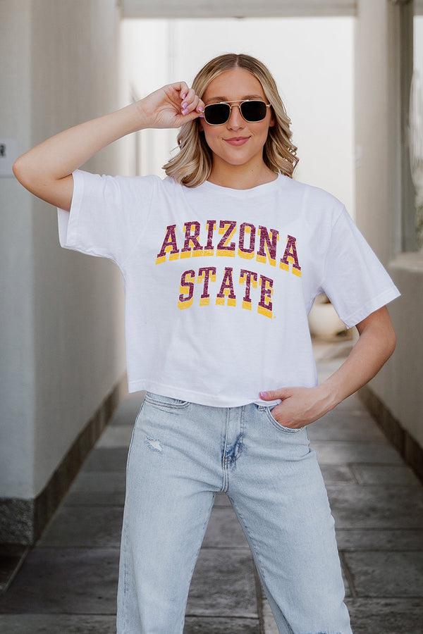 Gameday Couture ARIZONA STATE SUN DEVILS CLAIM TO FAME BOXY FIT WOMEN'S CROPPED TEE