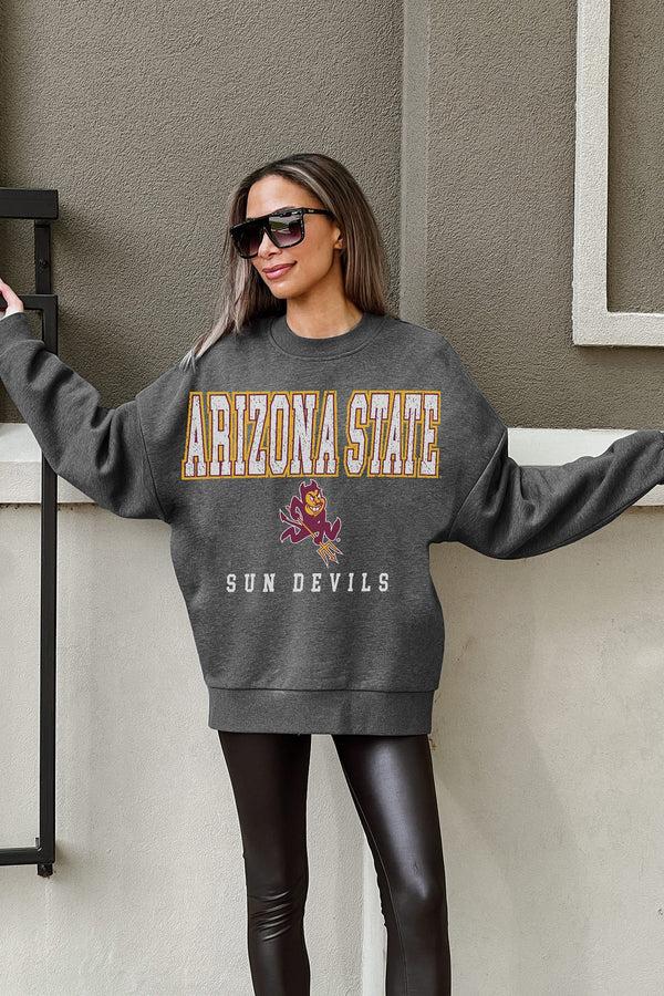 Gameday Couture ARIZONA STATE SUN DEVILS EASY STREET PREMIUM FLEECE DROP SHOULDER CREWNECK PULLOVER